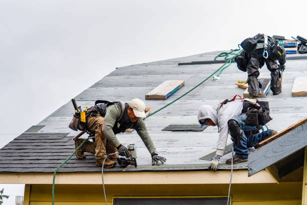 Professional Gutter Installation technician working in Deep Water, WV